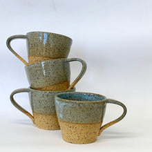 Load image into Gallery viewer, Green-blue speckled tulip cups.