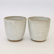 Load image into Gallery viewer, White speckled tumbler.