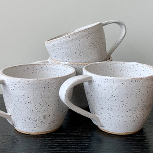 Oatmeal white speckled cups