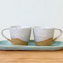 Load image into Gallery viewer, Oatmeal white speckled cups.
