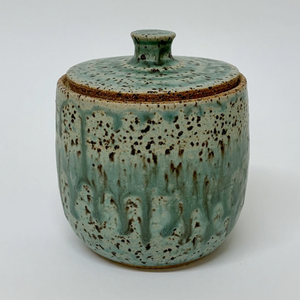 Vessel/container: Birds-egg green – with lid  0022