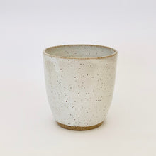 Load image into Gallery viewer, White speckled tumbler.
