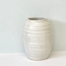 Load image into Gallery viewer, 09. White ribbed VASE - 15.5cm tall
