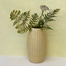 Load image into Gallery viewer, 05. Yellow carved VASE - 20.5cm tall
