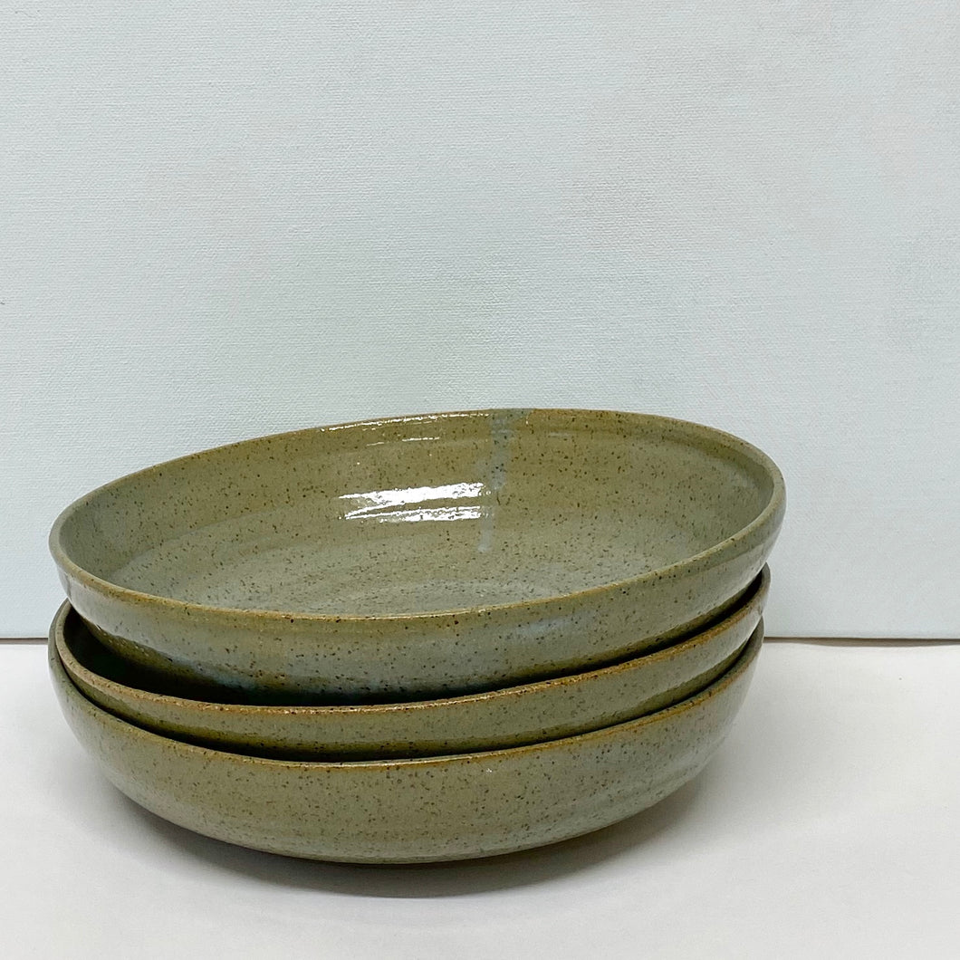 17. Blue-green flat bowls